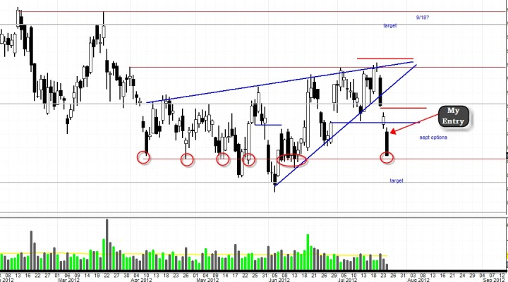 $FDX (FedEx Corp) – Consolidation Triangle Pattern – Trade Setups (Update 7/24)